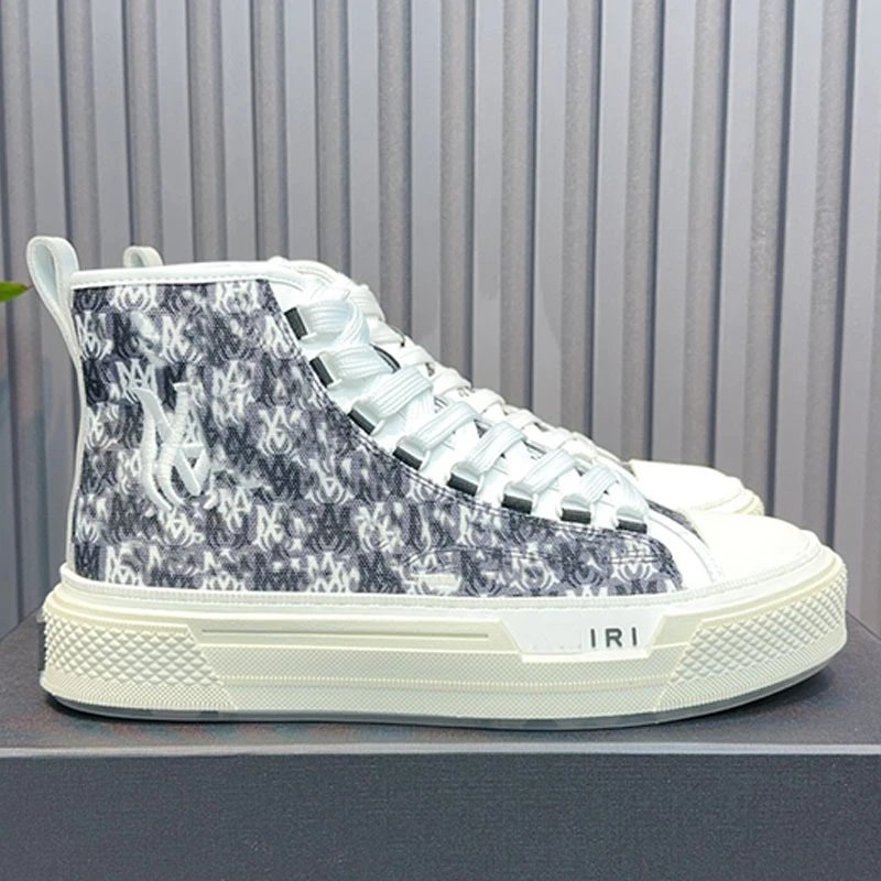 AMIRI Sneakers High-Top Canvas with Textured Rubber Sole — Color 18