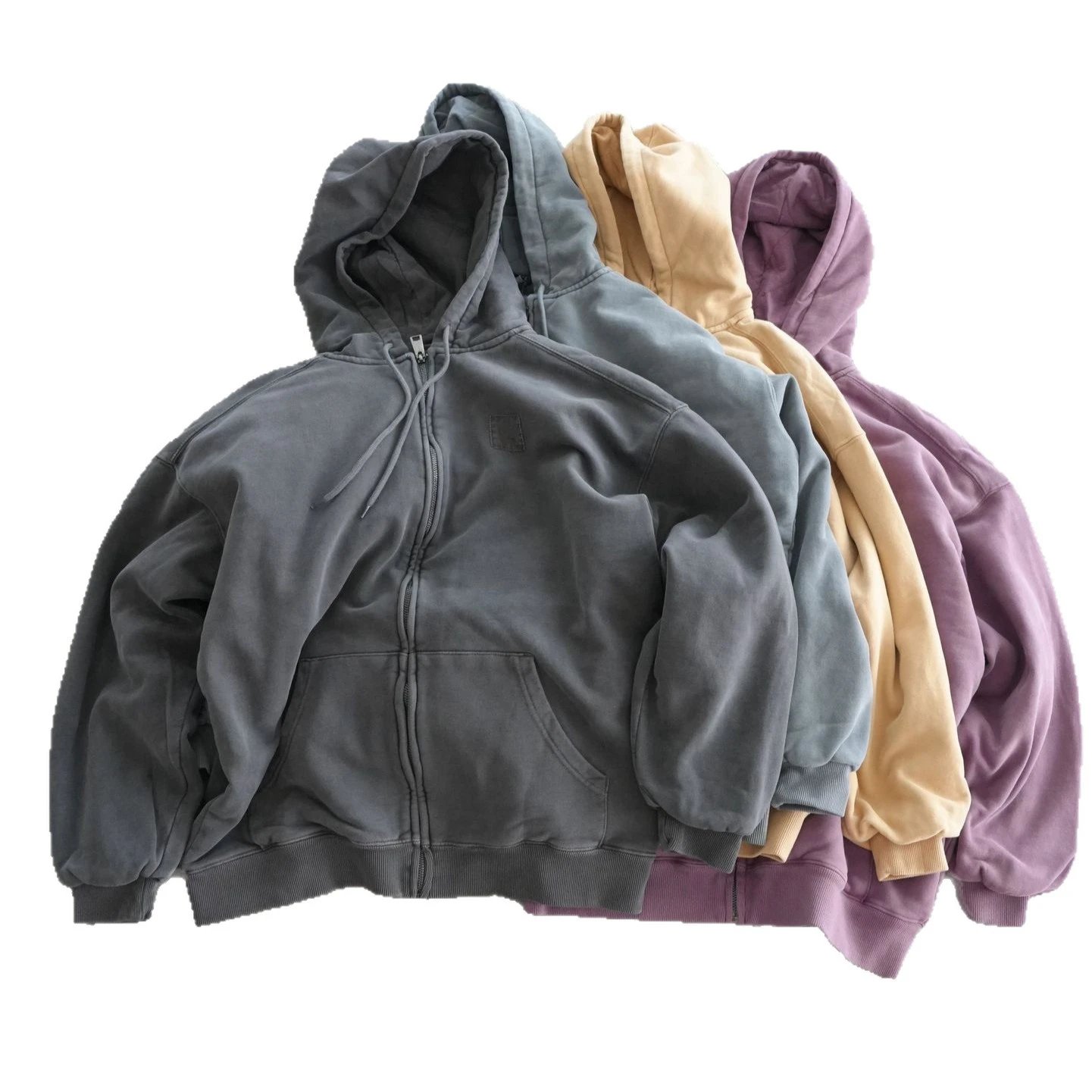 Design Zip-Up Hoodie Charcoal Gray Hoodie - 6