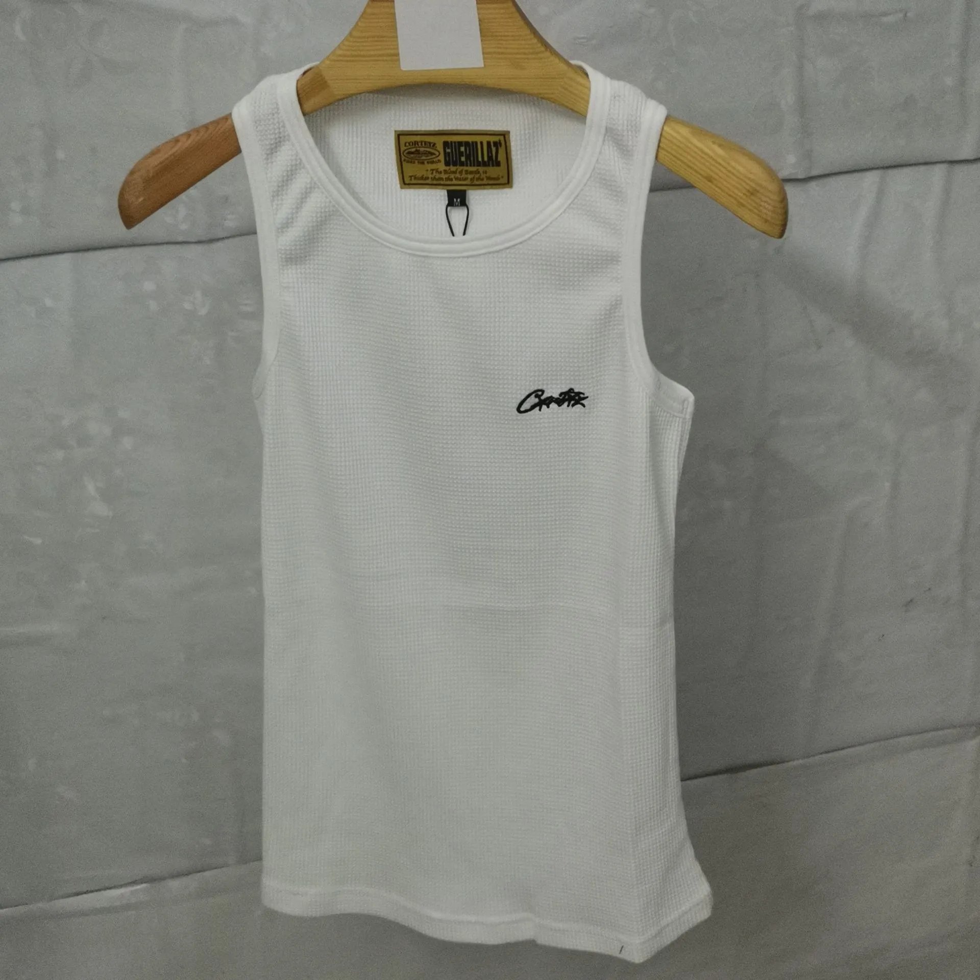 Corteiz GuerillaZ Waffle Tank Top Gray Vest Top - 3