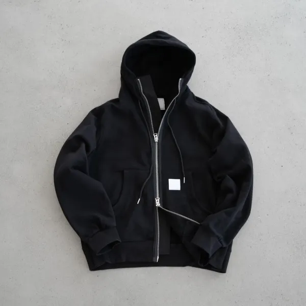 Design Zip-Up Hoodie Black - 1