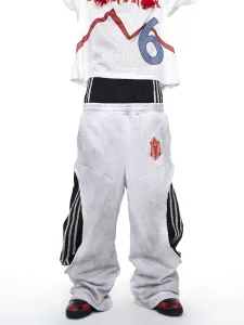 Adidas Originals Sweatpants Gray with Black Side Stripes and Embroidered Logo