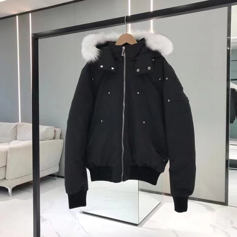 Design Parka Jacket with Faux Fur Hood Black - 5