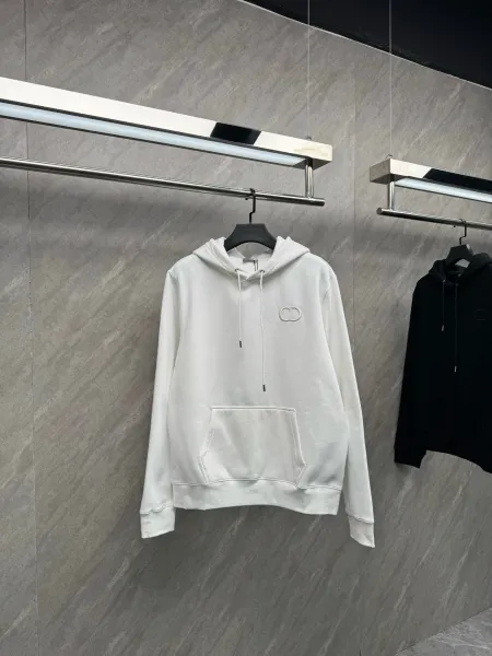 Dior CD Logo Hoodie White - 1