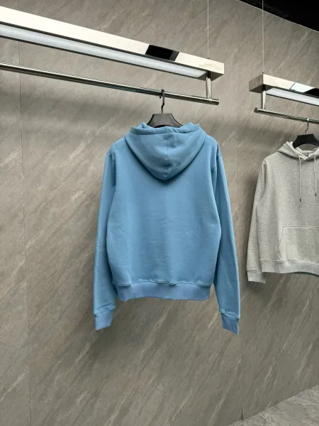 Dior CD Logo Hoodie in Sky Blue and Gray - 8