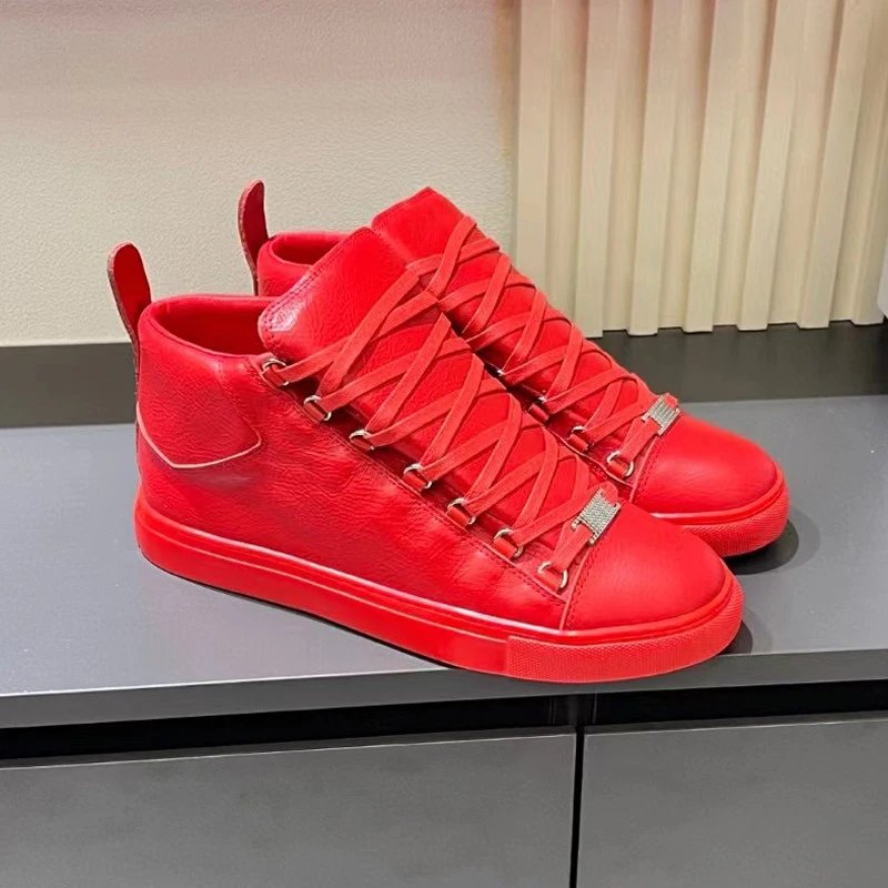 Gongjie Kuqi High-Top Sneakers for Men 2025 New Arrival Casual Skate Shoes Lace-Up Fashion Boots
