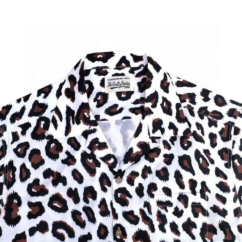 Design Leopard Print Short-Sleeve Button-Up Shirt - 3