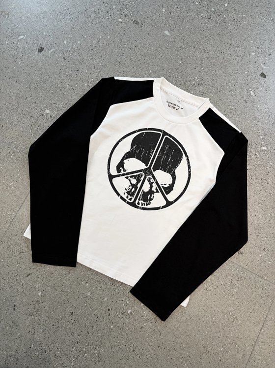 Skeleton Color Block Long Sleeve