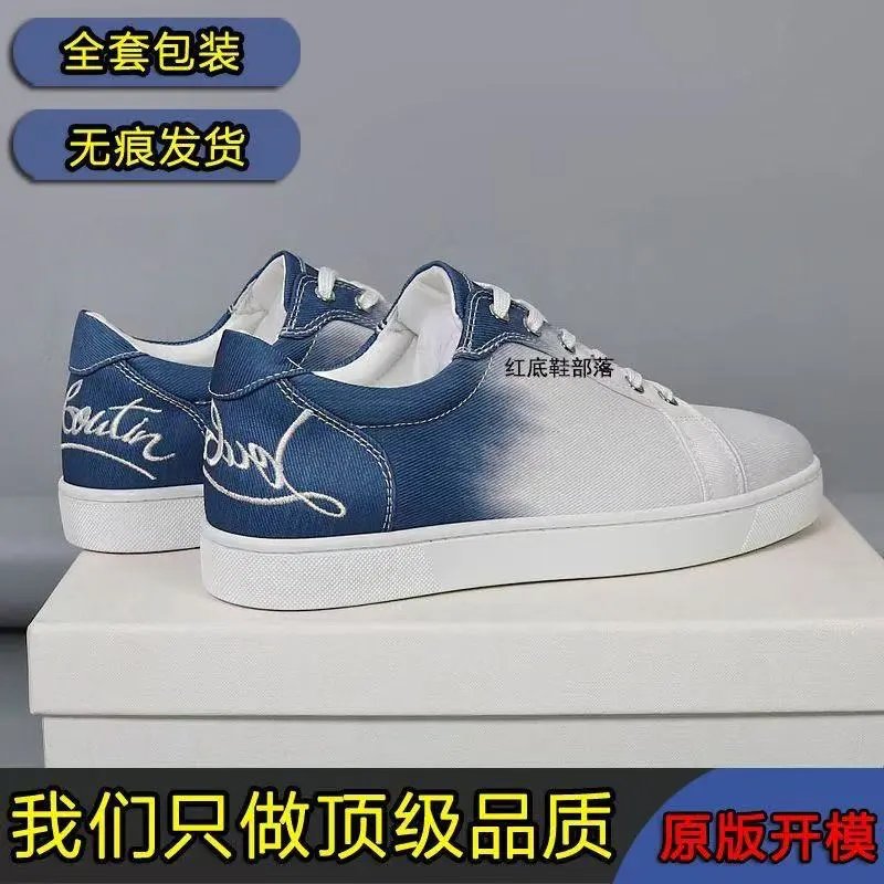 Christian Louboutin Louis Junior Velvet Black Sneakers - 11
