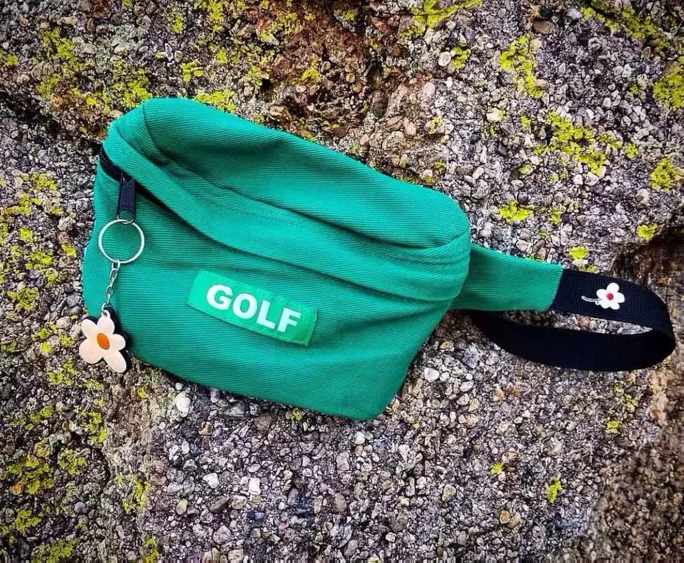 GOLF Wang Belt Bag Green Floral Accents Belt Bags