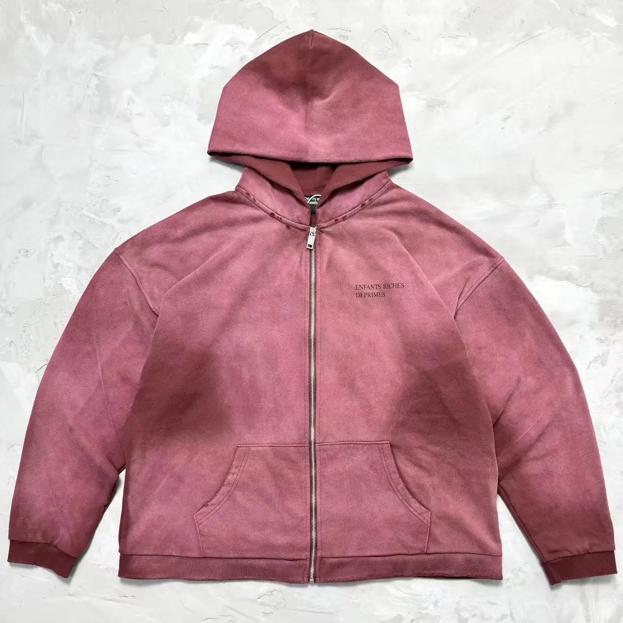 Enfants Riches Déprimés Zip-Up Hoodie Dusty Rose