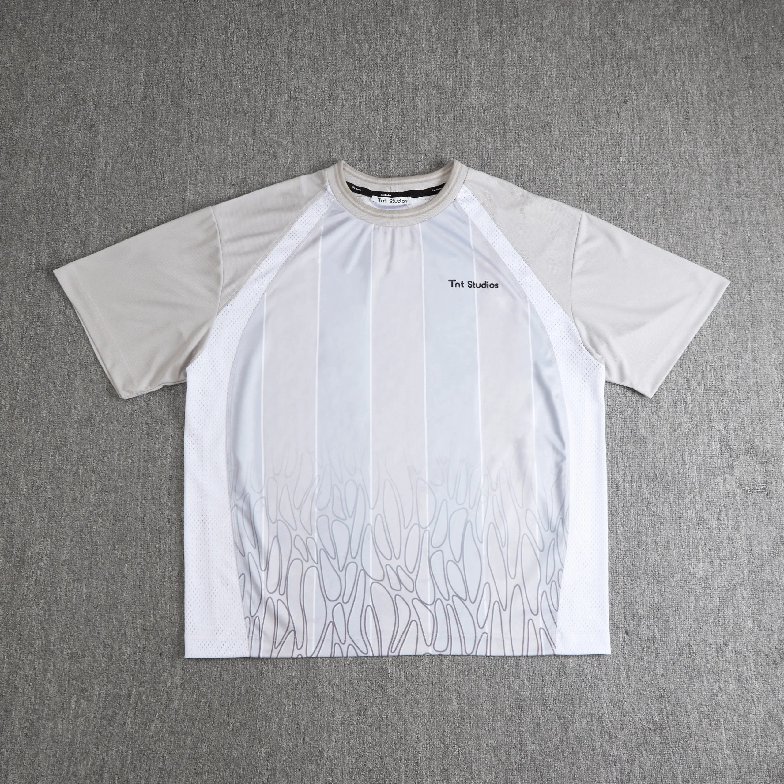 Design Abstract Print Oversized T-Shirt Gray - 5