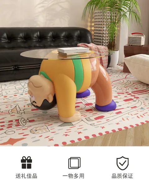 Design Sumo Wrestler Stool Multicolor Decorative Stool Accessories - 5