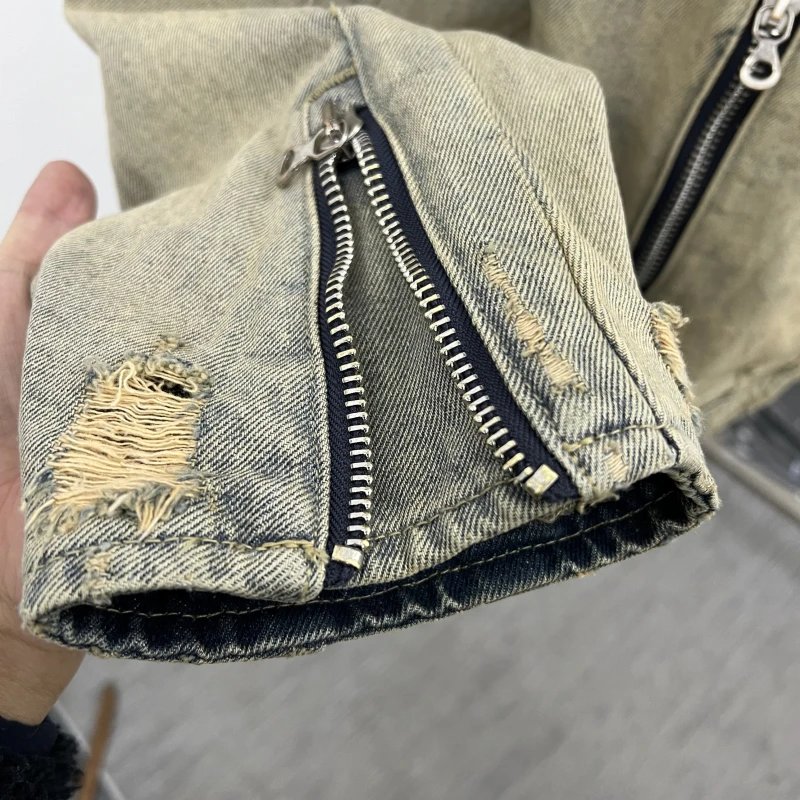 Design Frontline Distressed Ombre Denim Jacket - 4