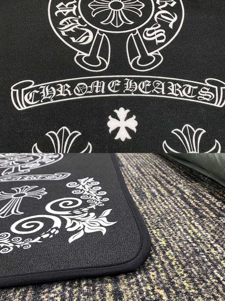 Chrome Hearts Signature Cross Motif Doormat Black Accessories - 4