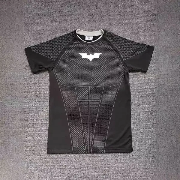 Design Batman Symbol Mesh T-Shirt Beige T-Shirts - 5