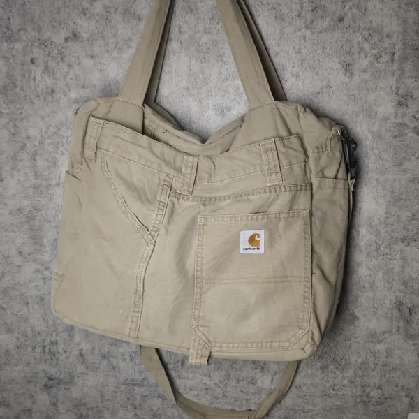 Carhartt Work In Progress Tote Bag Beige Canvas Bag - 1