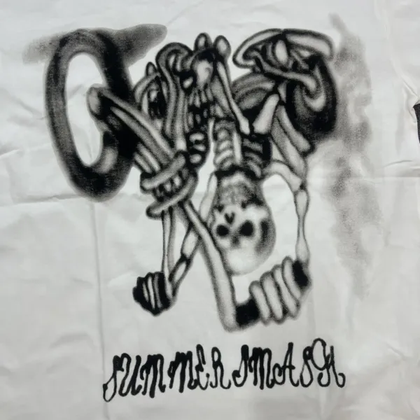 Cactus Jack Winged Skull Cross White T-Shirt - 4