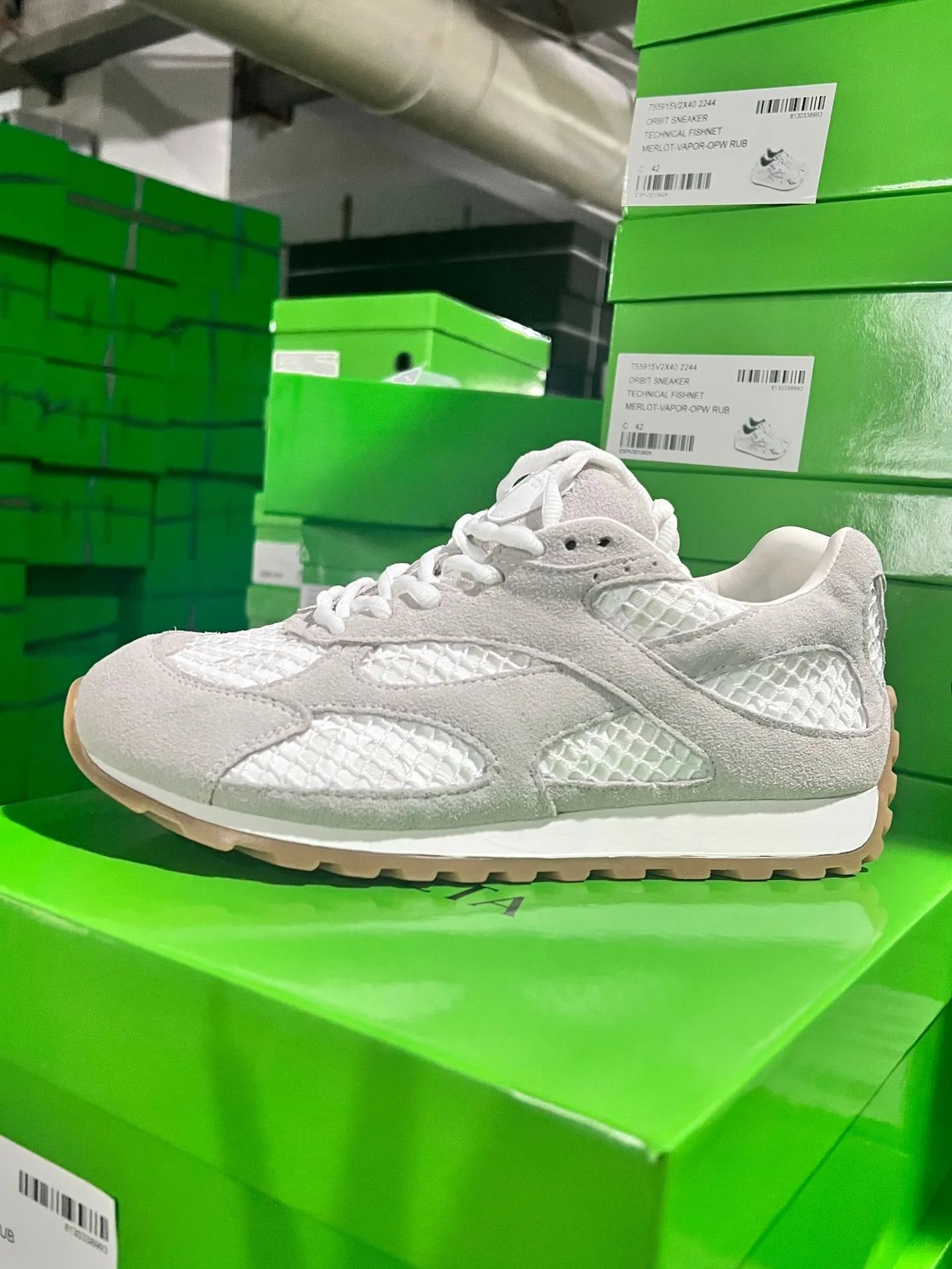Grey white/suede style/original label and box