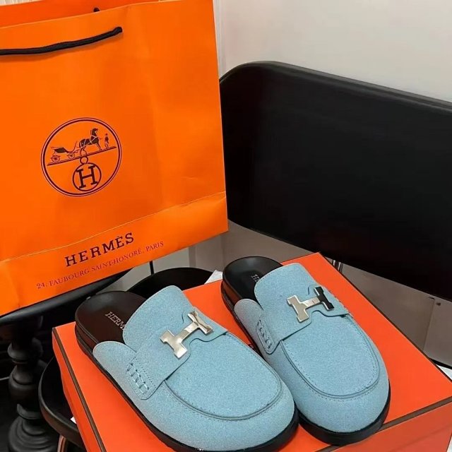 Hermès suede slippers: seller detail photo 1