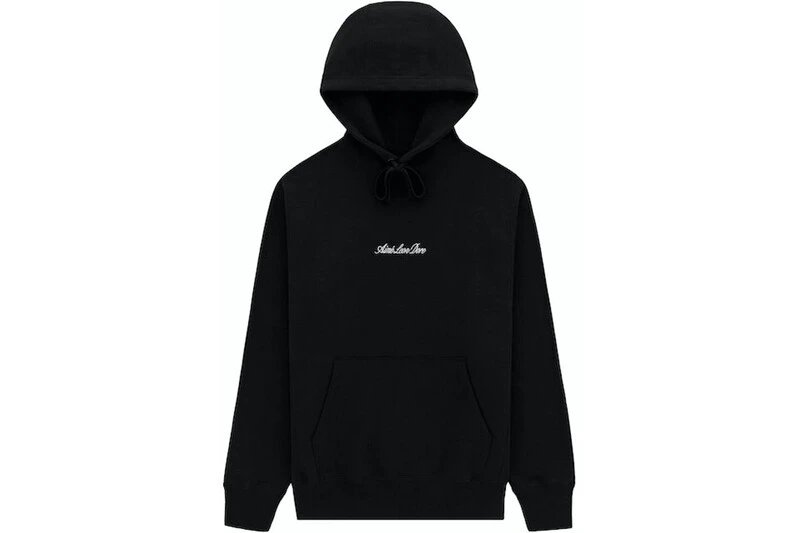404MOB Script Logo Embroidered Basic Hooded Sweatshirt Collection - rep bluzy z kapturem