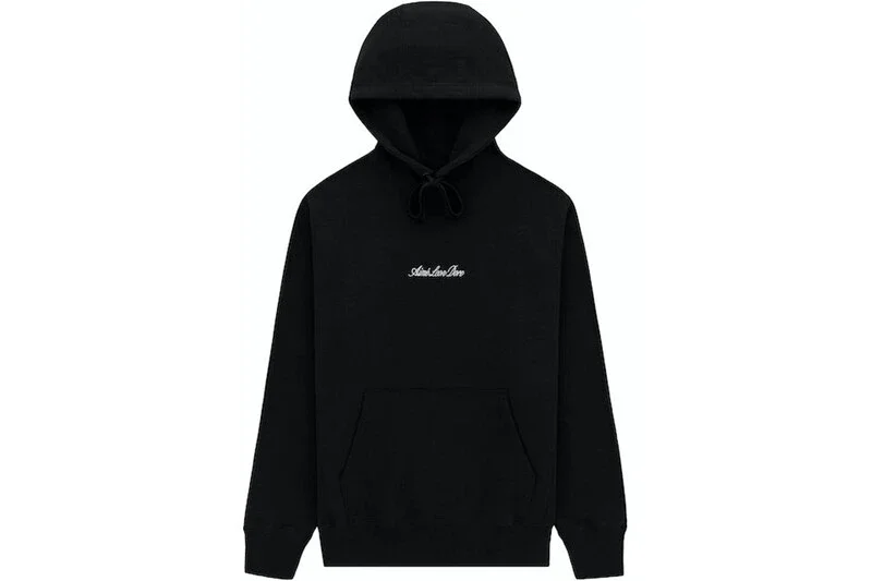Saint Laurent Paris Minimal Script Logo Black Hoodie - rep Saint Laurent