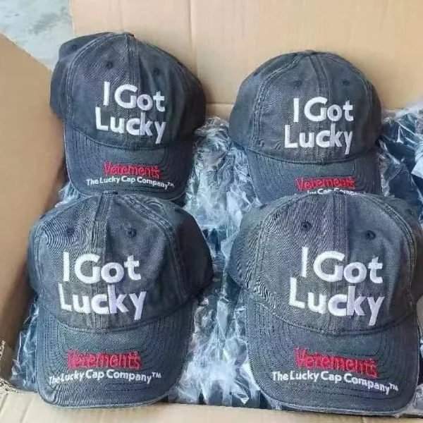 Vetements I Got Lucky Cap Gray Baseball Cap - 5