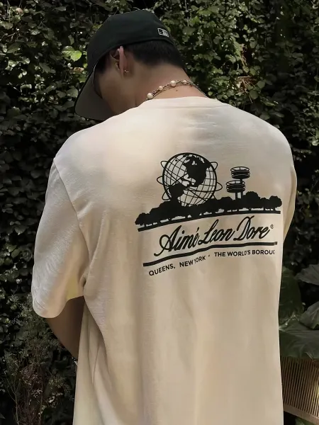 Aimé Leon Dore Apple Logo T-Shirt Navy - 2