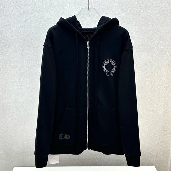 Casual Loose-Fit Zip-Up Hoodie with Printed Design