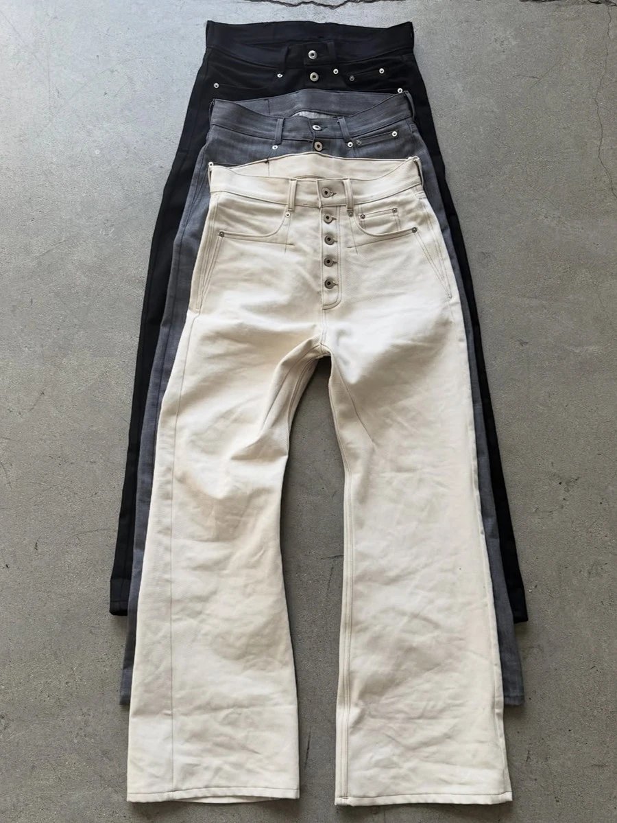 From the Street Vintage Washed Five-Button Heavyweight Selvedge Raw Denim Jeans for Men