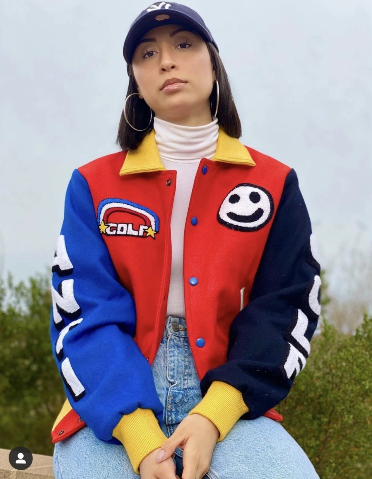 Design GOLF Wang Varsity Jacket Red Blue Navy Yellow Outerwear.jacket - 4