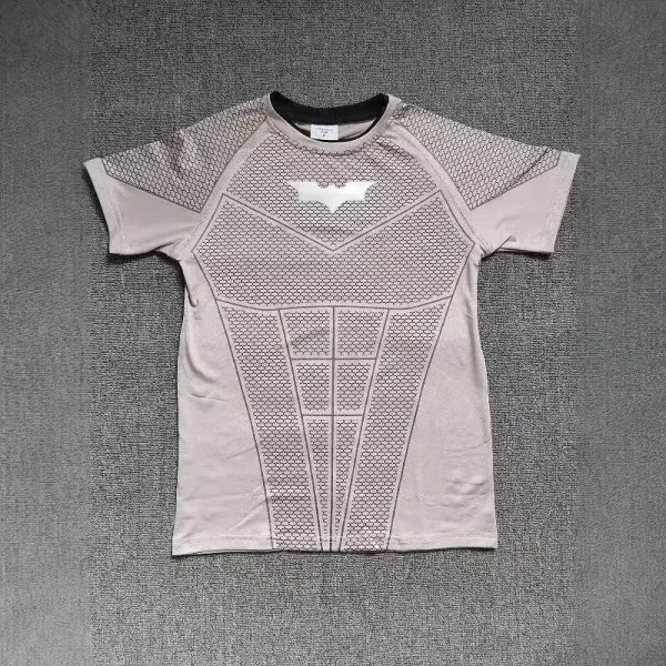 Design Batman Symbol Mesh T-Shirt Beige T-Shirts - 11