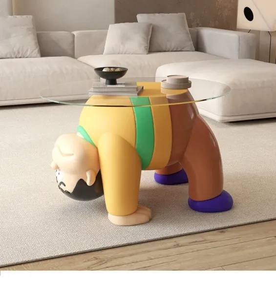 Design Sumo Wrestler Stool Multicolor Decorative Stool Accessories - 4