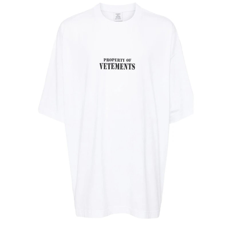 Vetements Property Of Vetements Oversized T-Shirt White