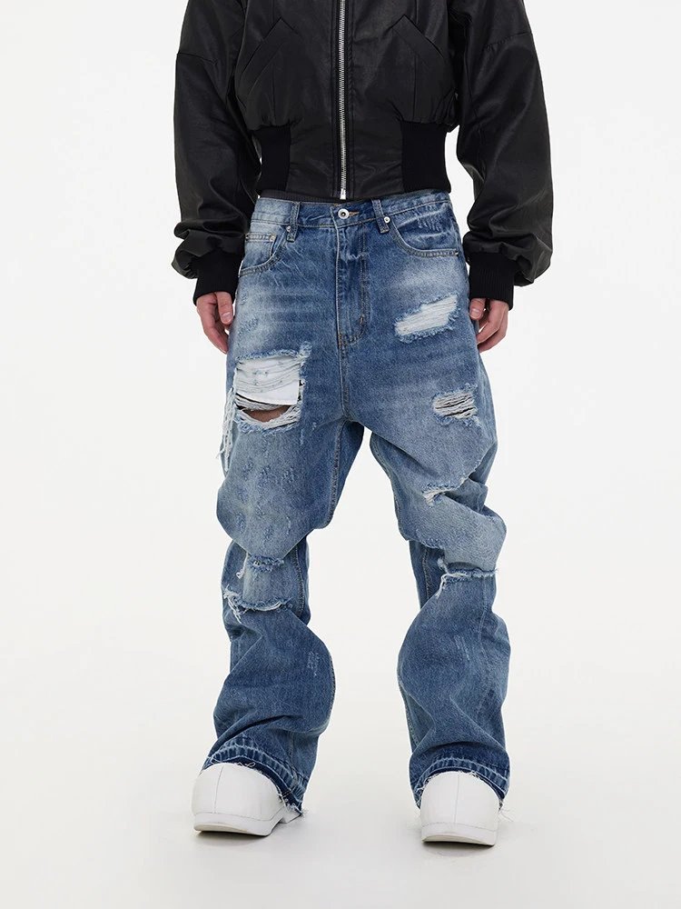 Unbranded Ripped Flared Jeans – QC photo 1