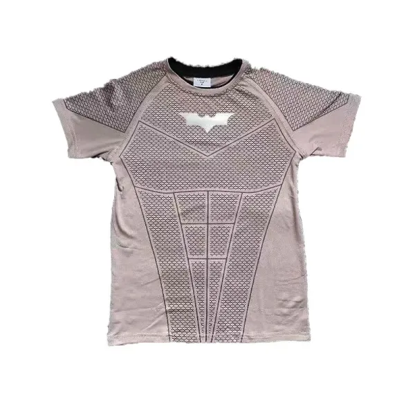 Design Batman Symbol Mesh T-Shirt Beige T-Shirts - 1