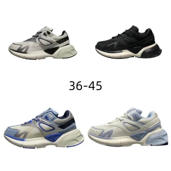 Design Chunky Mesh Sneakers in White and Light Blue - 2