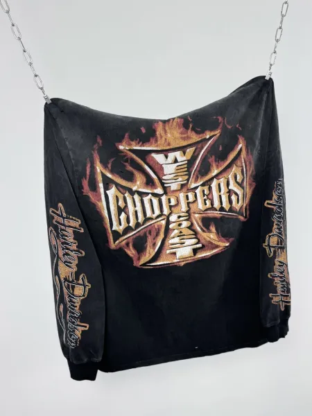 Harley-Davidson Distressed Bar & Shield Long Sleeve T-Shirt Black - 4