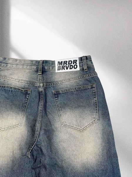 Design Who Decides War Wide Leg Distressed Denim Jeans - 6