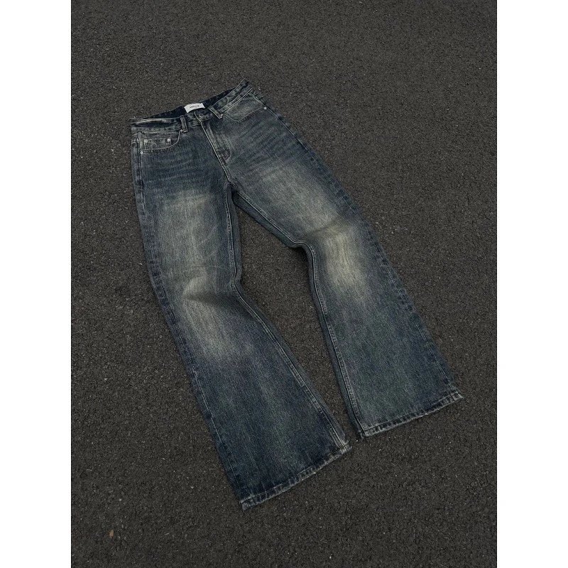 2025 Japan Okayama Bamboo Knot Sunset Dyeing Water Wash Doing Old Leg Repair Bootcut Micro Pull Loose Jeans