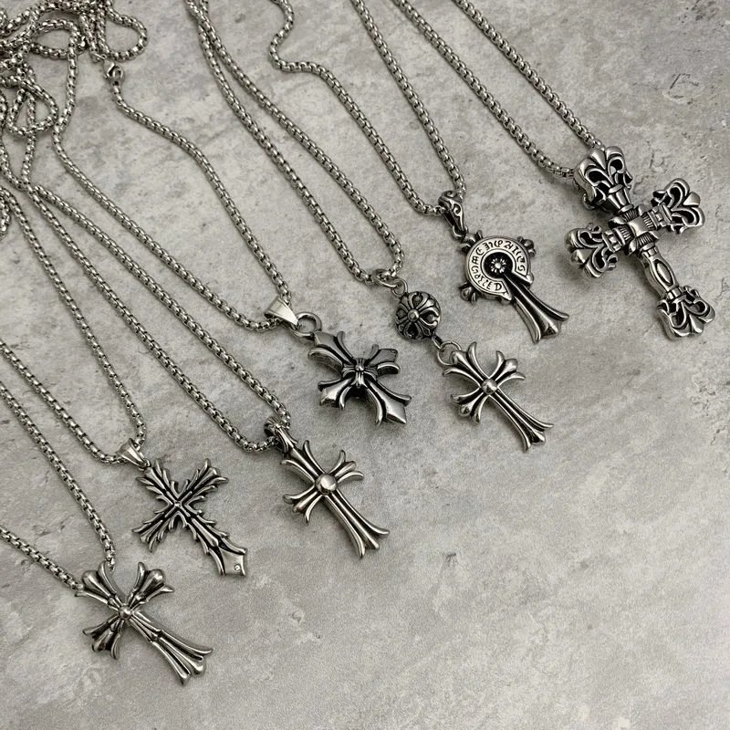 Design Vajra Pendant Necklace Silver Chain Necklace Jewelry - 2