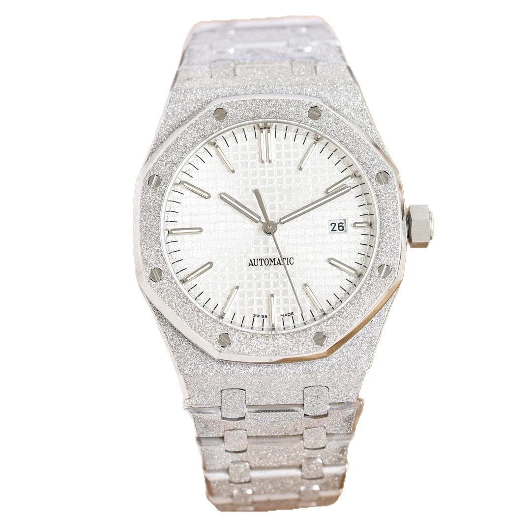 Audemars Piguet Royal Oak Automatic White Dial Silver Glitter Watch Watches - 6