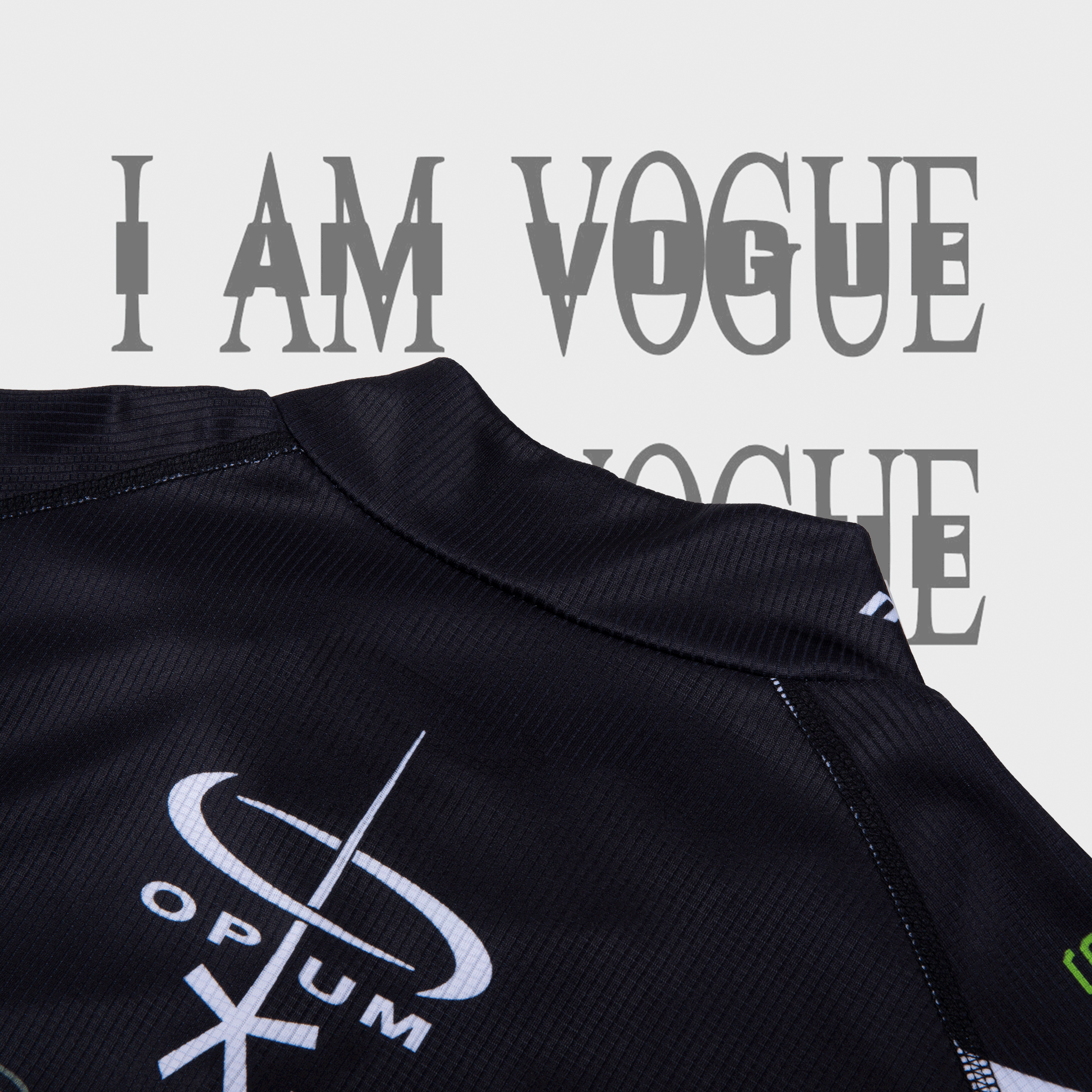 Design Narcissist Opium Cycling Jersey Black White Lime Green Activewear - 6