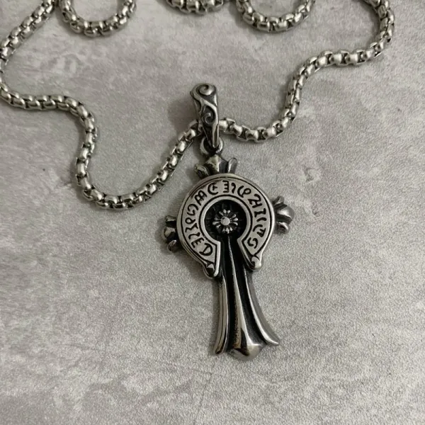 Chrome Hearts Cross Pendant Necklace Silver Jewelry - 1