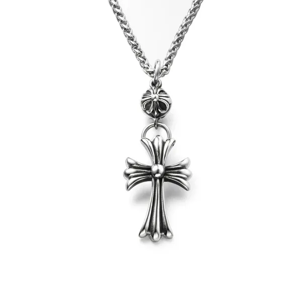 Chrome Hearts Cross Pendant Necklace Silver Jewelry - 1