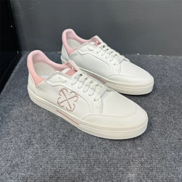 Design X Logo Low Top Sneakers White Pink - 1