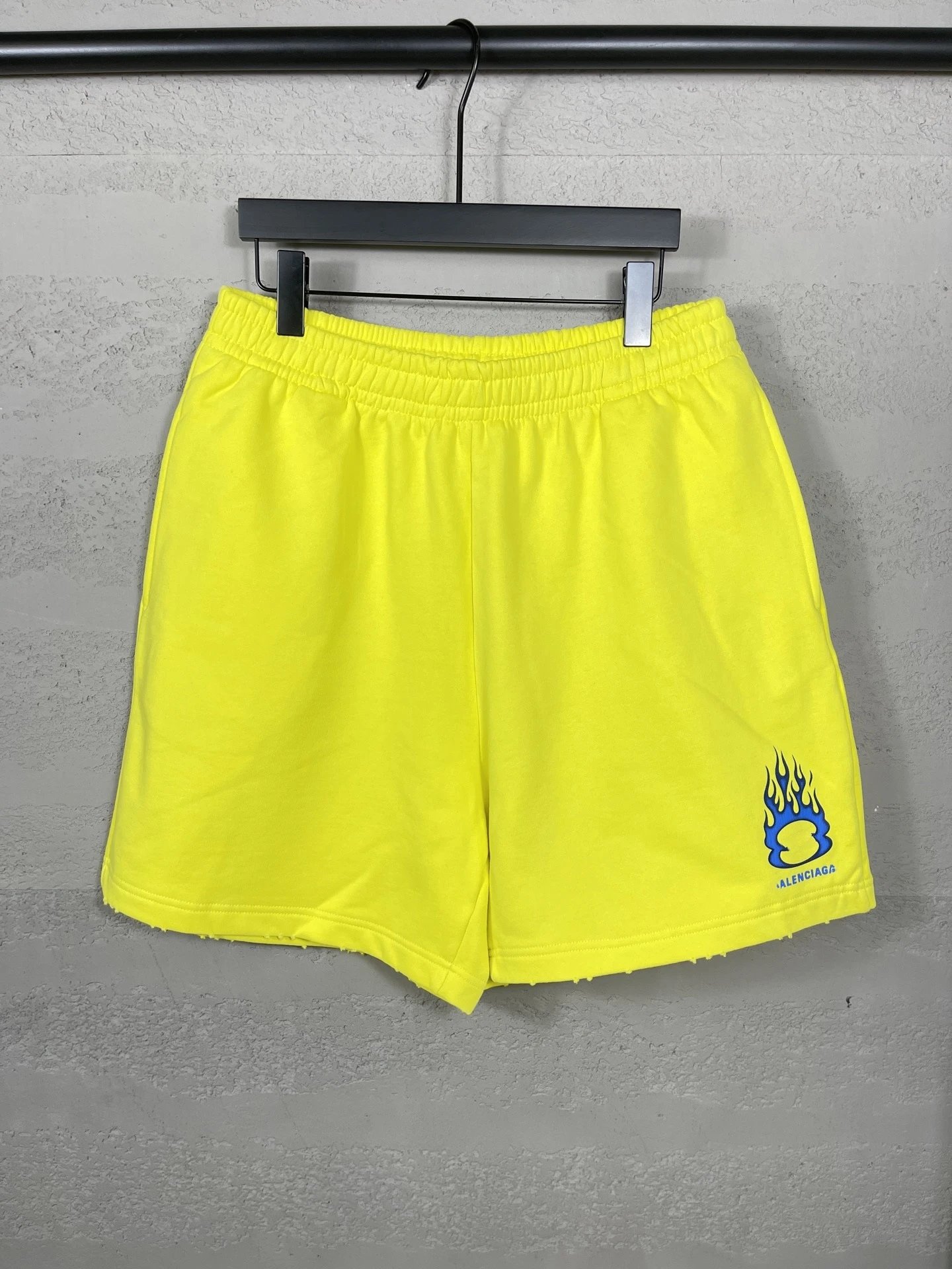 7 Fluorescent Yellow (Double Ring Flame Logo Cracked Print)