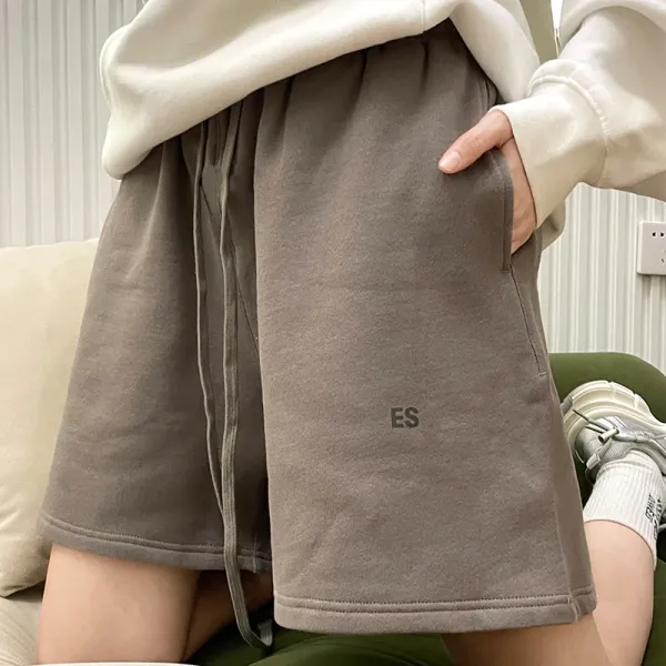 Fear of God Essentials Drawstring Shorts Beige Shorts - 4