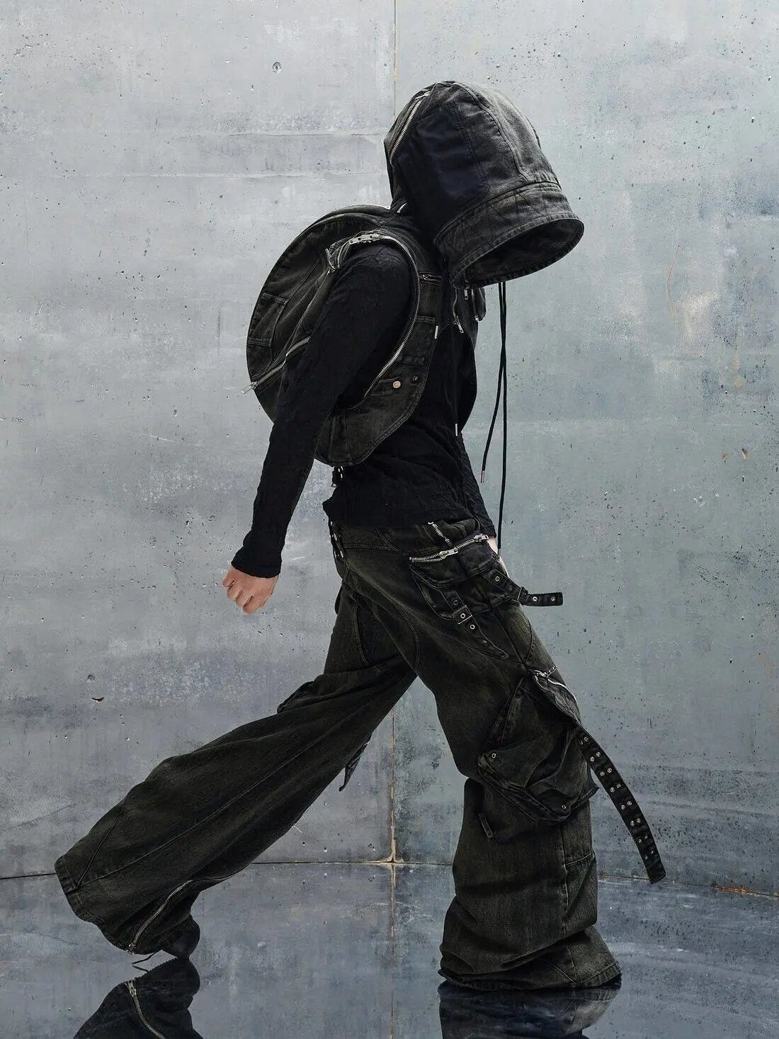 No Faith Studios Hooded Backpack
