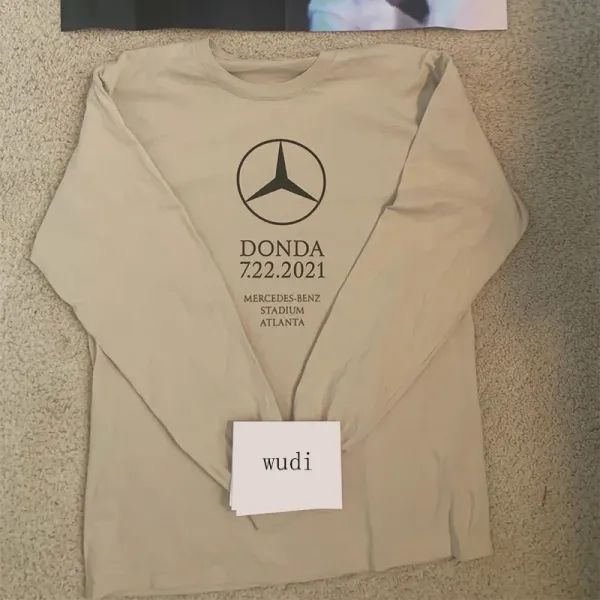 Design Mercedes-Benz x Donda Long Sleeve T-Shirt White T-Shirts - 2