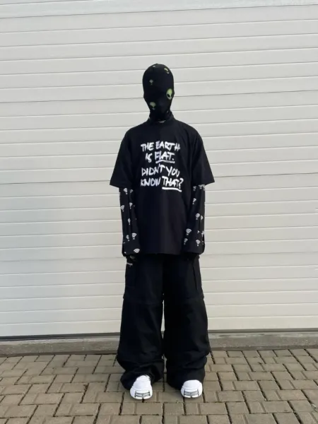 Balenciaga Oversized Cargo Pants Black - 3